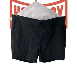 Classic Black Men's Flat Front Shorts